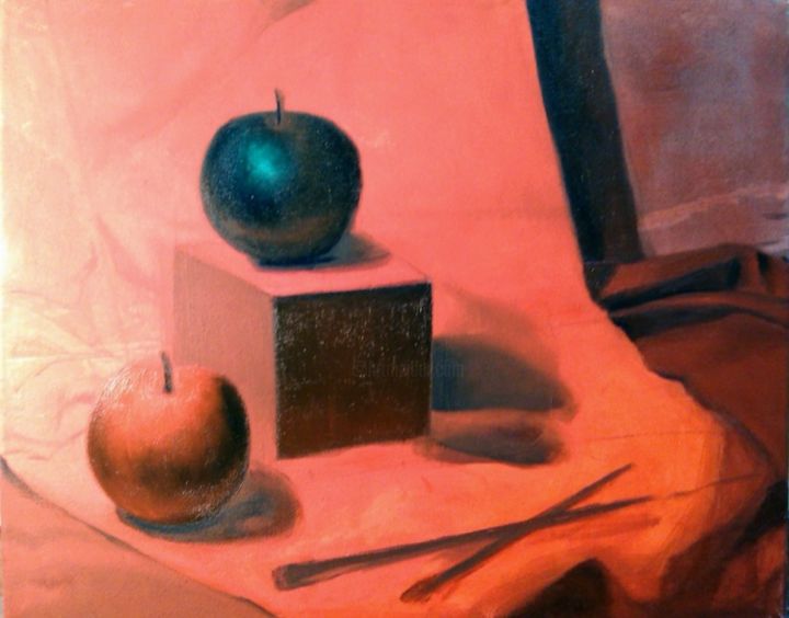 Pintura titulada "Sinfonía en Rojo" por Antonia Cricelli, Obra de arte original, Oleo