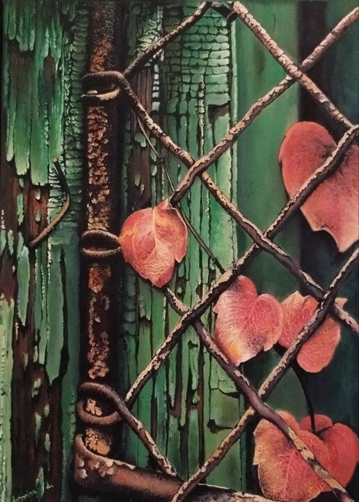 Malerei mit dem Titel "Autumn" von Antonina Leshchenko, Original-Kunstwerk, Öl
