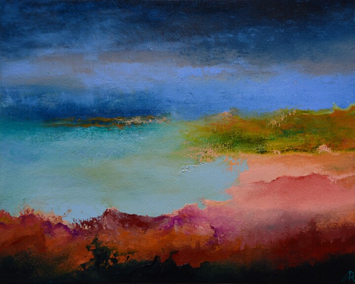 Peinture intitulée "Ionian sea" par Antonina Runovska, Œuvre d'art originale, Huile