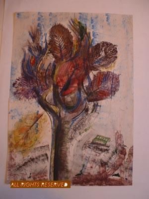 Painting titled "Tree" by Antonina Bespalova, Original Artwork
