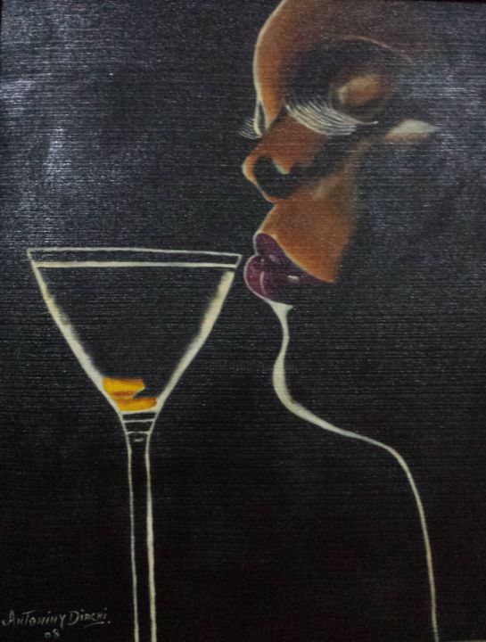 Pintura titulada "Un trago amargo" por Antoniny Diachi, Obra de arte original, Acrílico