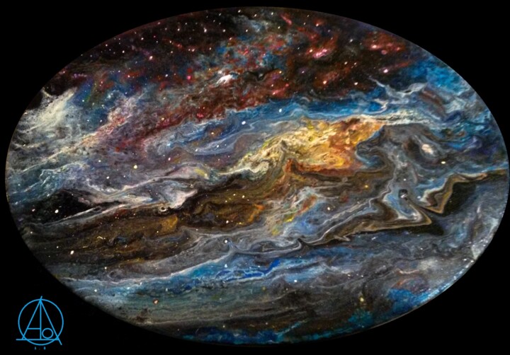 Painting titled "Sagittarius Nebula" by Antonio Bagia, Original Artwork, Acrylic