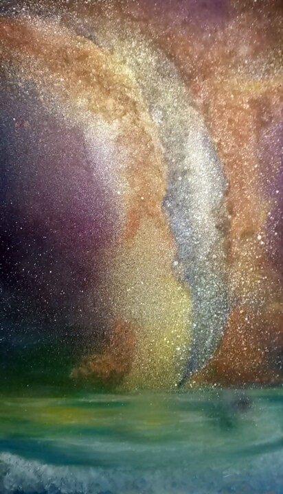 Painting titled "Perseus Arm" by Antonio Bagia, Original Artwork, Spray paint