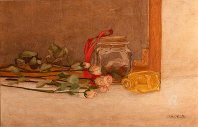 Malerei mit dem Titel "attesa" von Antonio Cantiello, Original-Kunstwerk