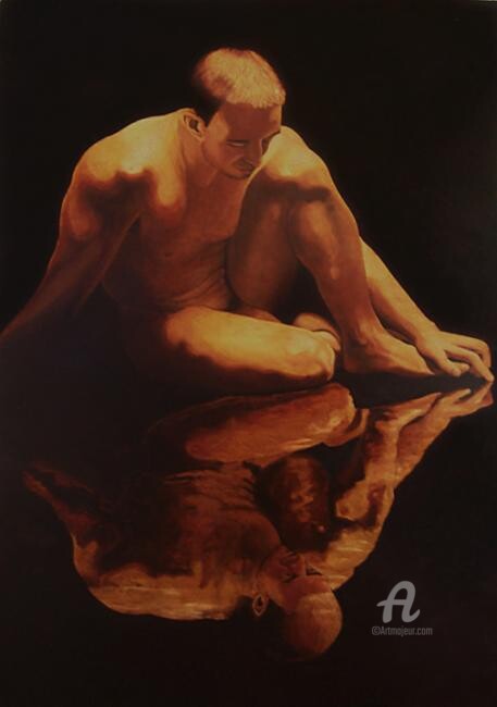 Painting titled "narciso" by Antonio Cantiello, Original Artwork