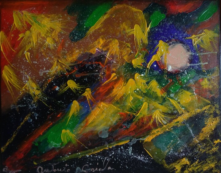 Painting titled "Stelle" by Antonio Cariola, Original Artwork, Acrylic