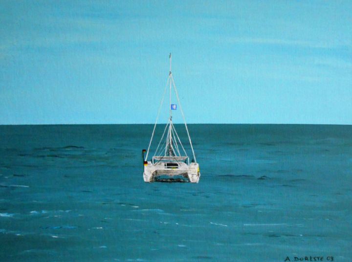 Pintura titulada "Catamarán" por Antonio Doreste, Obra de arte original, Acrílico