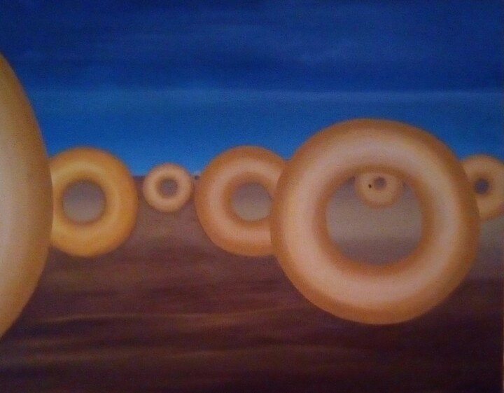Peinture intitulée "The Donuts revoluti…" par Antonio Frazao, Œuvre d'art originale, Acrylique