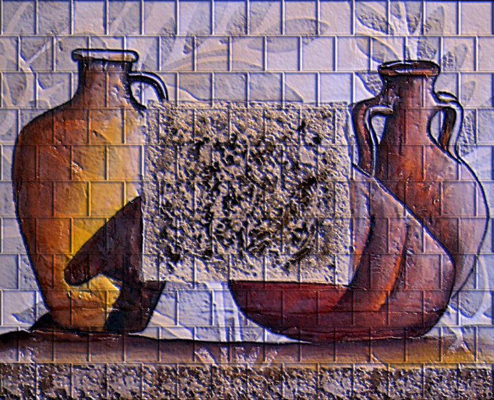 Pintura intitulada "parede do tempo" por Antonio Guimaraes, Obras de arte originais, Acrílico