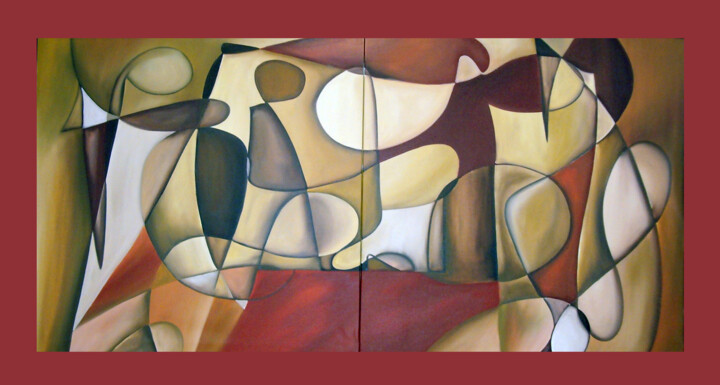 Pintura intitulada "imaginação da sombra" por Antonio Guimaraes, Obras de arte originais, Óleo