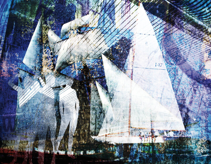 Arte digitale intitolato "Mare Nostrum" da Antonio Lori, Opera d'arte originale, Pittura digitale Montato su Pannello di leg…
