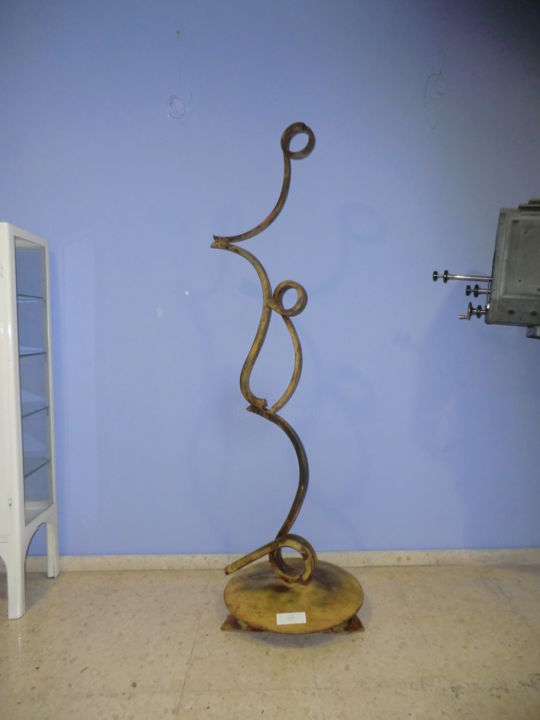 Sculpture titled "CABALLITO DE MAR" by Martin Mata, Original Artwork, Metals
