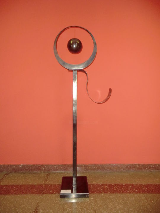 Sculpture titled "MUSICA DE LAS ESFER…" by Martin Mata, Original Artwork, Metals