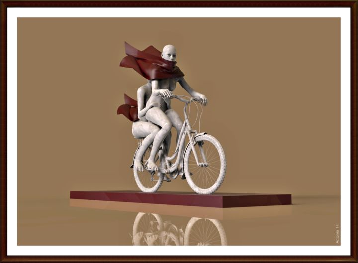 Digital Arts titled "la bicicletta" by Antonio Rafanelli, Original Artwork, 3D Modeling
