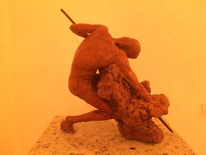 Sculpture intitulée "lancero.jpg" par Antonio Rodríguez Medrano, Œuvre d'art originale, Coulage