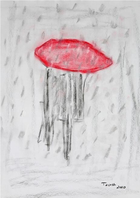 Pintura intitulada "Quem anda à chuva m…" por Antonio Tavares, Obras de arte originais