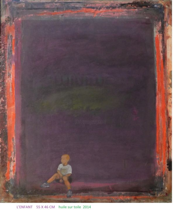 Peinture intitulée "l'enfant" par Da Costa Rosa, Œuvre d'art originale, Huile