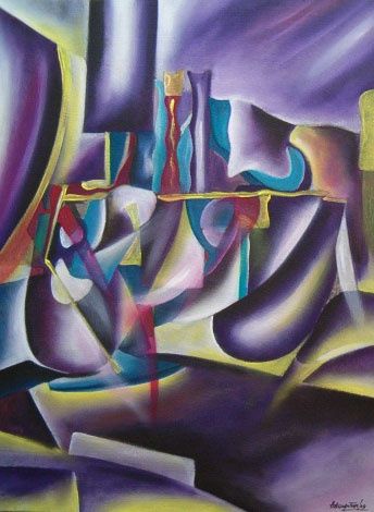 Pintura intitulada "Abstracto" por Antonio Guimaraes Santos, Obras de arte originais