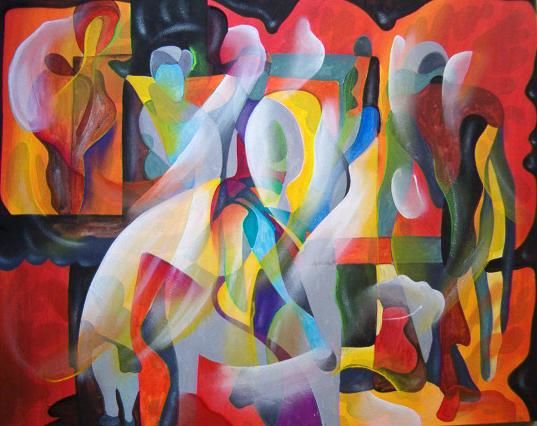 Painting titled "Complexidades do mu…" by Antonio Guimaraes Santos, Original Artwork