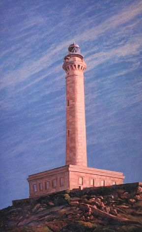 Pintura titulada "faro de cabo de pal…" por Antonio Pozo, Obra de arte original