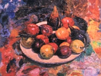 Pintura titulada "macedonia de frutas" por Antonio Pozo, Obra de arte original