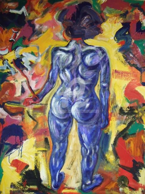 Peinture intitulée "Celeste: ou a Mulhe…" par Antonio Santos, Œuvre d'art originale