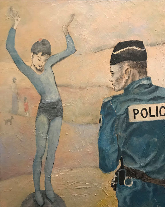 Картина под названием "La liberté en équil…" - Anton Popov, Подлинное произведение искусства, Акрил