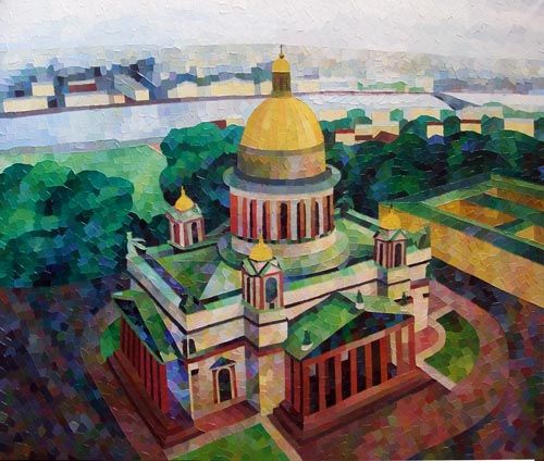 Painting titled ""Исаакиевский собор"" by Irina Antoshina, Original Artwork, Oil