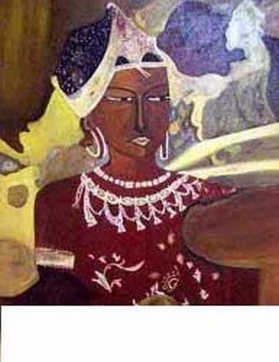 绘画 标题为“ajanta painting” 由Saumya Anuj, 原创艺术品, 油