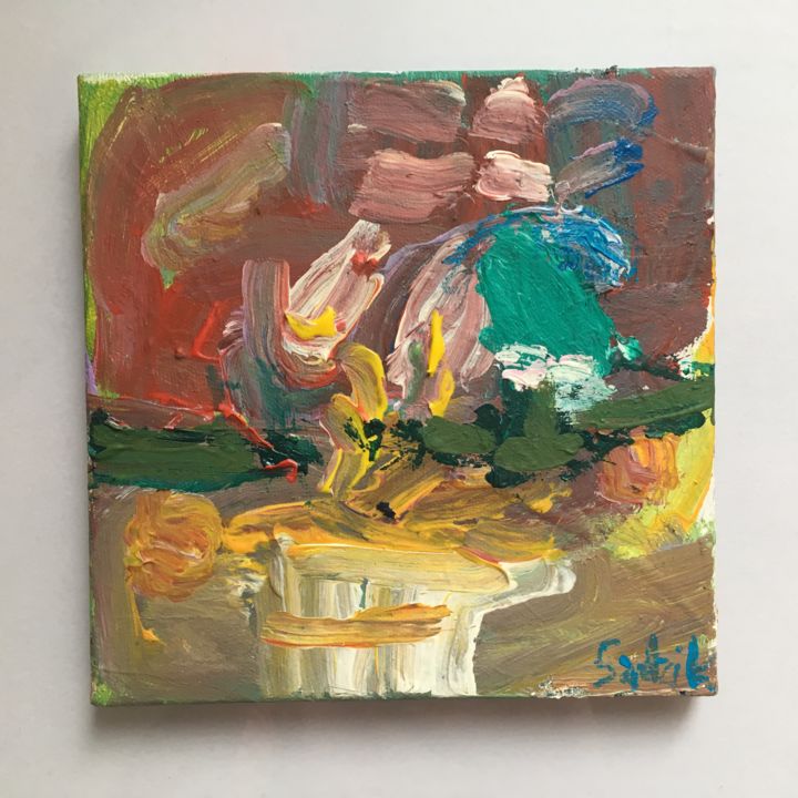 Pittura intitolato "abstract 92" da Anna Sadzik, Opera d'arte originale, Acrilico