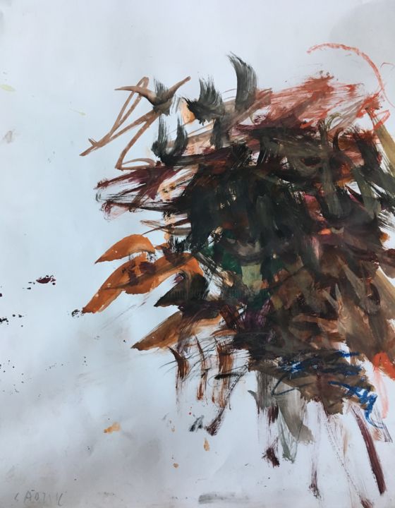 Malerei mit dem Titel "Dry" von Anna Sadzik, Original-Kunstwerk, Acryl