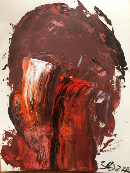 Peinture intitulée "Human" par Anna Sadzik, Œuvre d'art originale