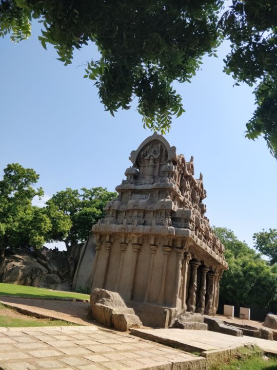 Fotografie getiteld "Indian Rock Temple" door Ak, Origineel Kunstwerk, Digitale fotografie