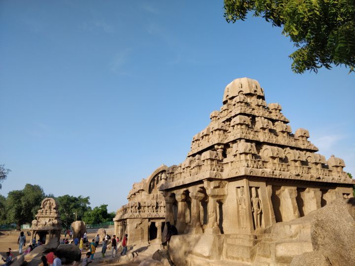 Fotografía titulada "Mahabalipuram Temple" por Ak, Obra de arte original, Fotografía digital