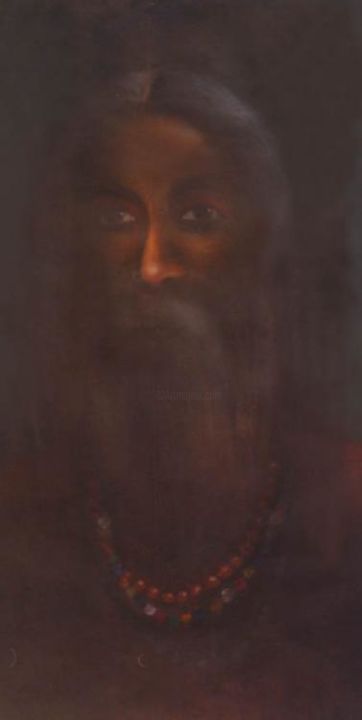 Painting titled "saint" by Tapos Mallik, Original Artwork