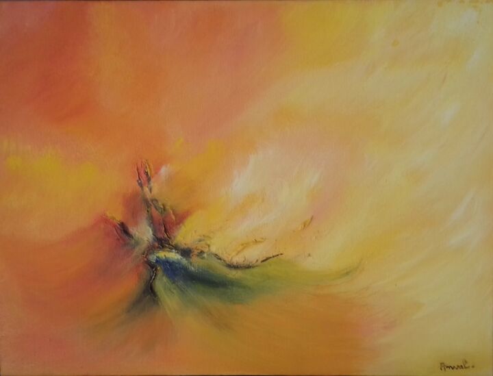 Painting titled "ETATS D'AME IV" by Anval, Original Artwork, Oil