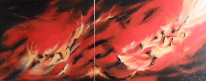 Painting titled "ENERGIE" by Anval, Original Artwork, Oil
