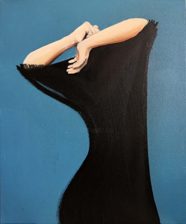 Картина под названием ""Hands" oil Paintin…" - Anzhelika Klimina, Подлинное произведение искусства, Акрил Установлен на Дере…