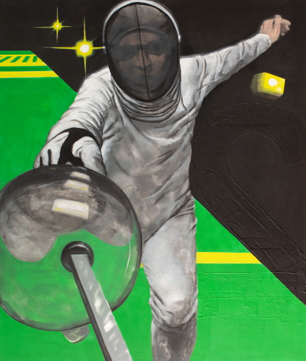 Malerei mit dem Titel "F1. Phantom Project" von Anzhelika Palyvoda, Original-Kunstwerk, Acryl