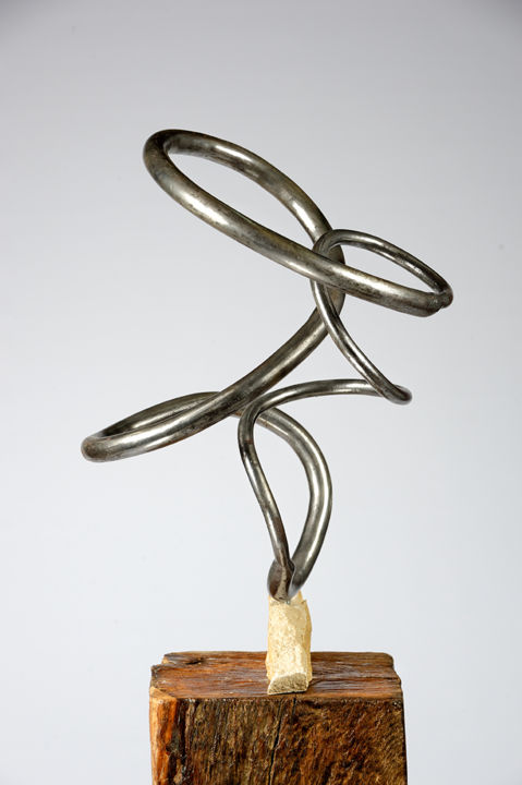 Sculptuur getiteld "Vibrations n °2" door Aoguste, Origineel Kunstwerk, Metalen