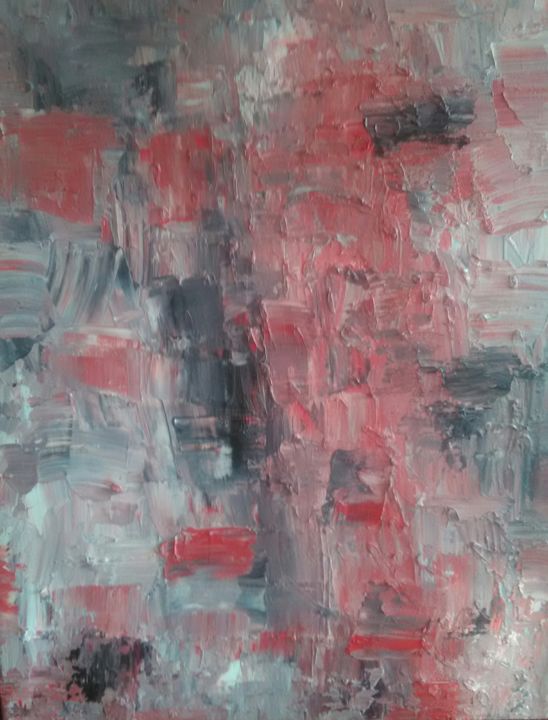 Painting titled "immeuble 2" by Marion Myriam, Original Artwork, Acrylic