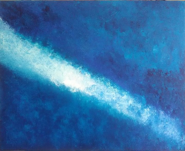 Painting titled "La mer 02" by Marion Myriam, Original Artwork, Acrylic