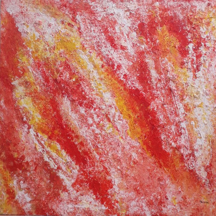 Painting titled "Passion" by Marion Myriam, Original Artwork, Oil