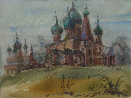 Painting titled "Vologda_watercolour…" by Arteforte, Original Artwork, Other
