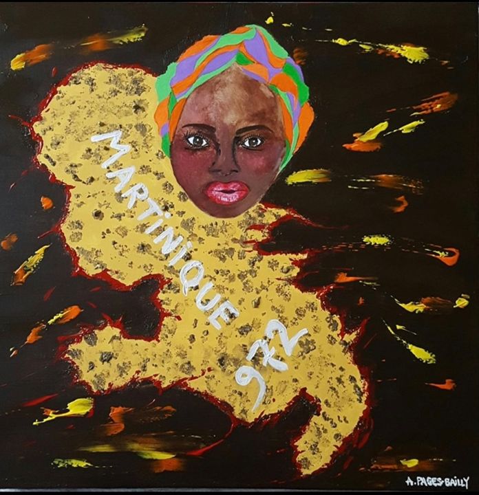 Painting titled "Martinique Trip" by A.Pages-Bailly, Original Artwork, Acrylic