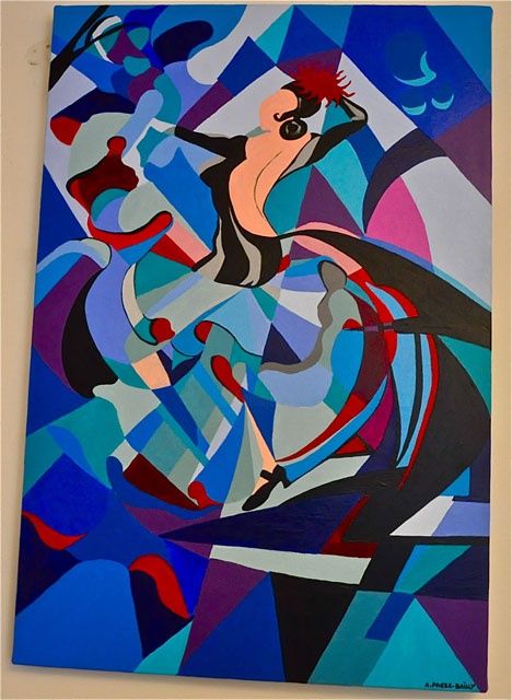 Painting titled "Ma Danseuse" by A.Pages-Bailly, Original Artwork, Acrylic