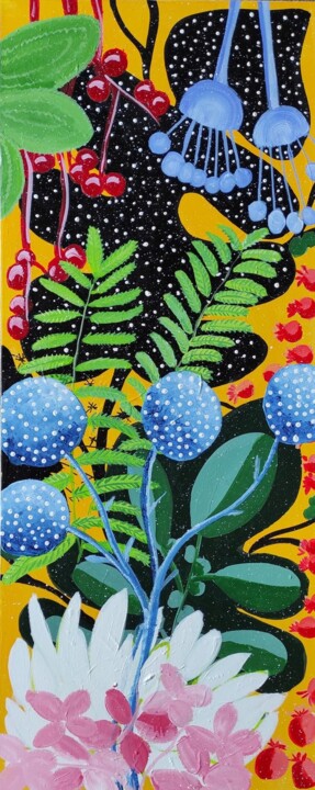 Malerei mit dem Titel "Exotic 2" von Ana Almeida, Original-Kunstwerk, Acryl