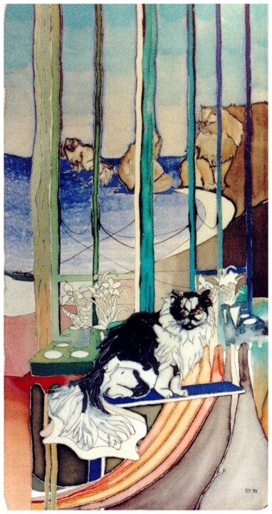 Pintura intitulada "La chasse-gardée de…" por Alexandre Podgorny, Obras de arte originais, Acrílico