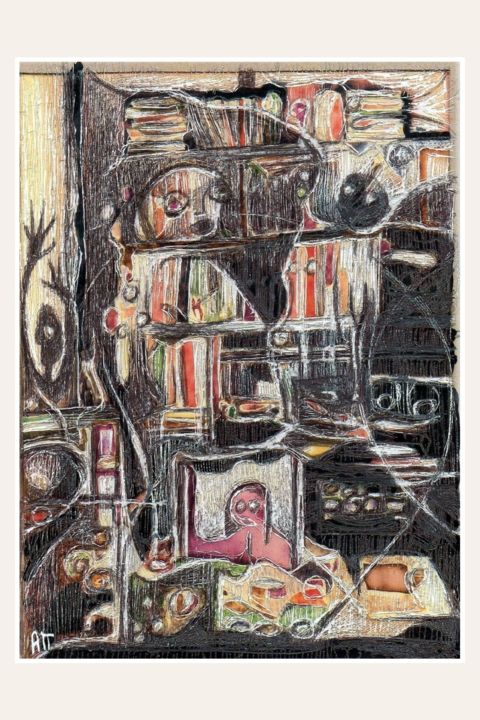 Peinture intitulée "Le Cabinet Noir" par Alexandre Podgorny, Œuvre d'art originale