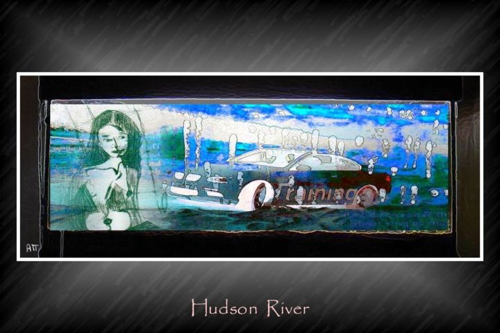 Pittura intitolato "Hudson River" da Alexandre Podgorny, Opera d'arte originale